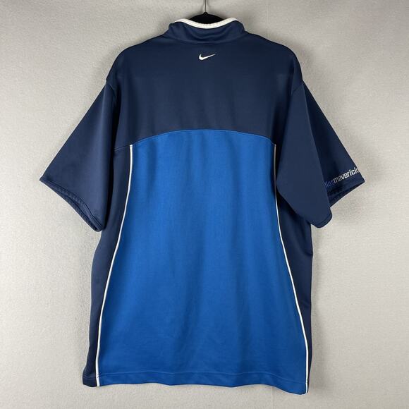 Nike Team Vintage Y2K NBA Dallas Mavericks Blue 1/4 Zip Pullover Mens XL - Picture 13 of 16